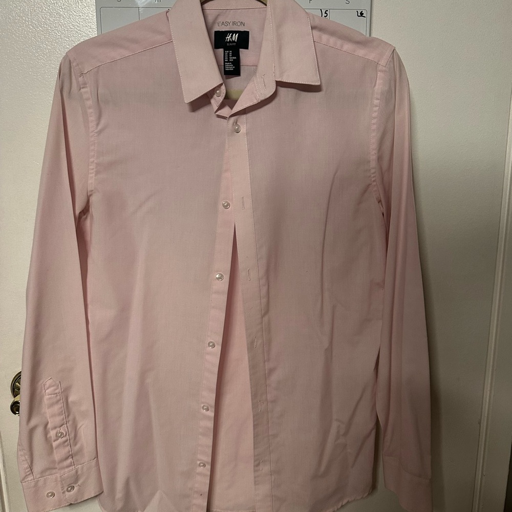 H&M Men's Light Pink Dress Shirt